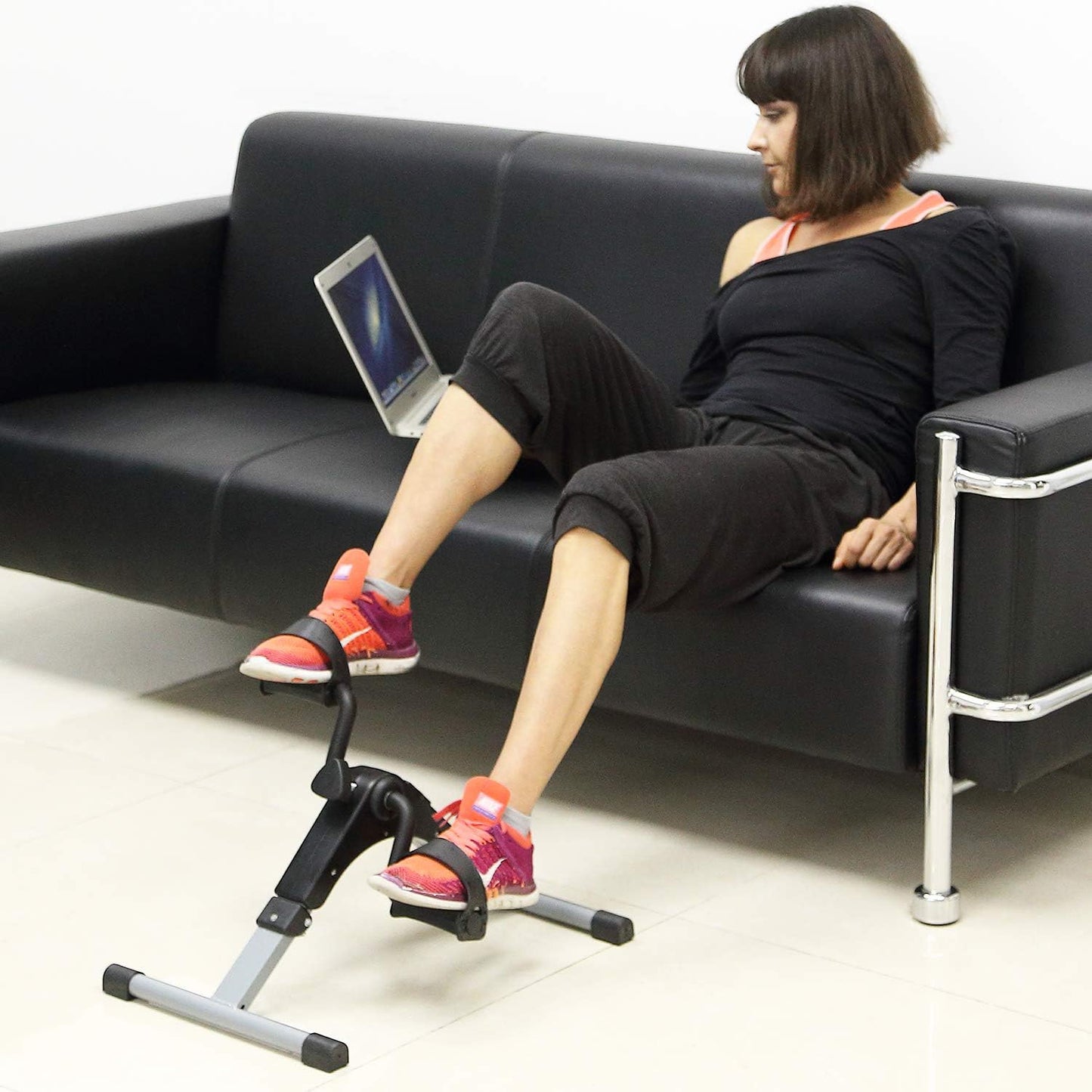 Portable Mini Cycle Pedal Exerciser with Adjustable Resistance and Digital Display