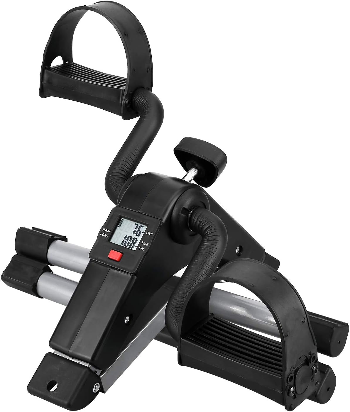 Portable Mini Cycle Pedal Exerciser with Adjustable Resistance and Digital Display