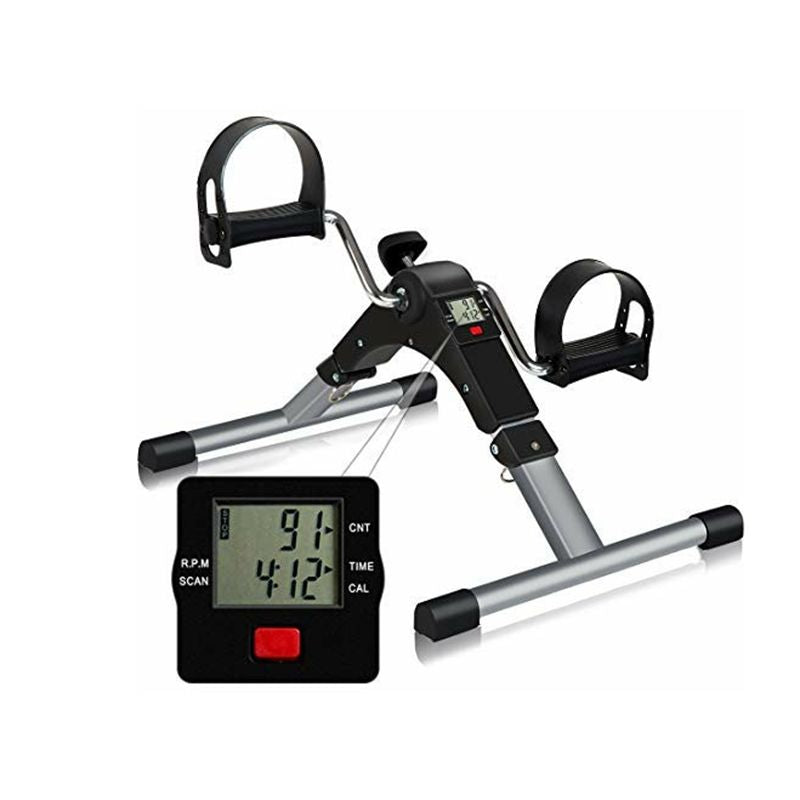 Portable Mini Cycle Pedal Exerciser with Adjustable Resistance and Digital Display